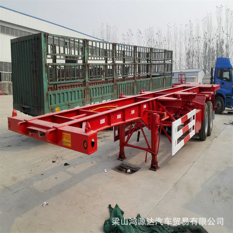 出口版集装箱半挂车 危险品骨架运输车配置详情