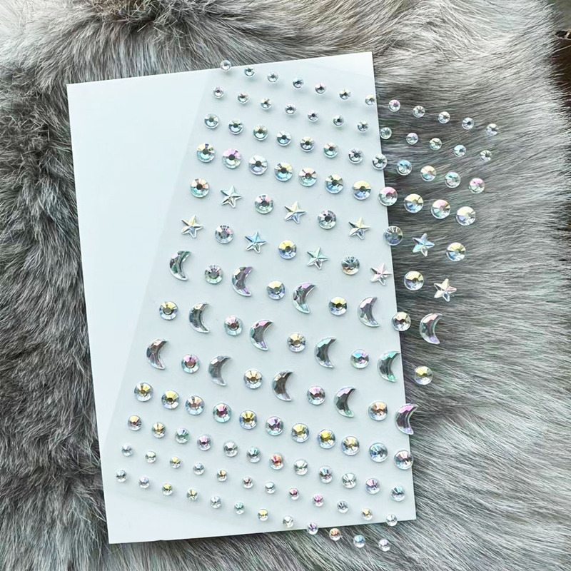 Children's face makeup eye makeup face decals bride tear diamond butterfly stage photo Pearl nail stickers face accessories