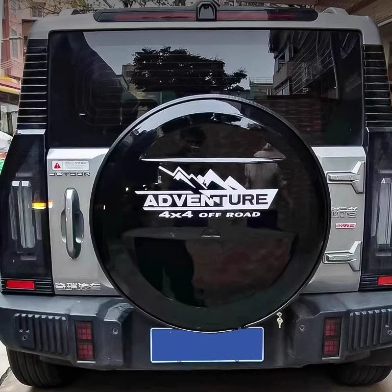 Suitable for Jetour Traveler spare tire cover, tire cover decoration, rear-mounted spare tire cover, spare tire light, Traveler kit modification