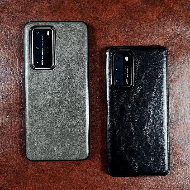 For Huawei P40 Pro Phone Case High-end Business Leather Case P30 Leather Protective Case P20 Internet Celebrity Women's All-inclusive Cow