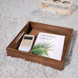 木制酒店多用途托盘水果面包餐盘适用于客厅咖啡厅桌面实木托盘