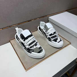 欧洲站男鞋2026春季新款大牌时尚潮流百搭迷彩帆布鞋男士休闲板鞋