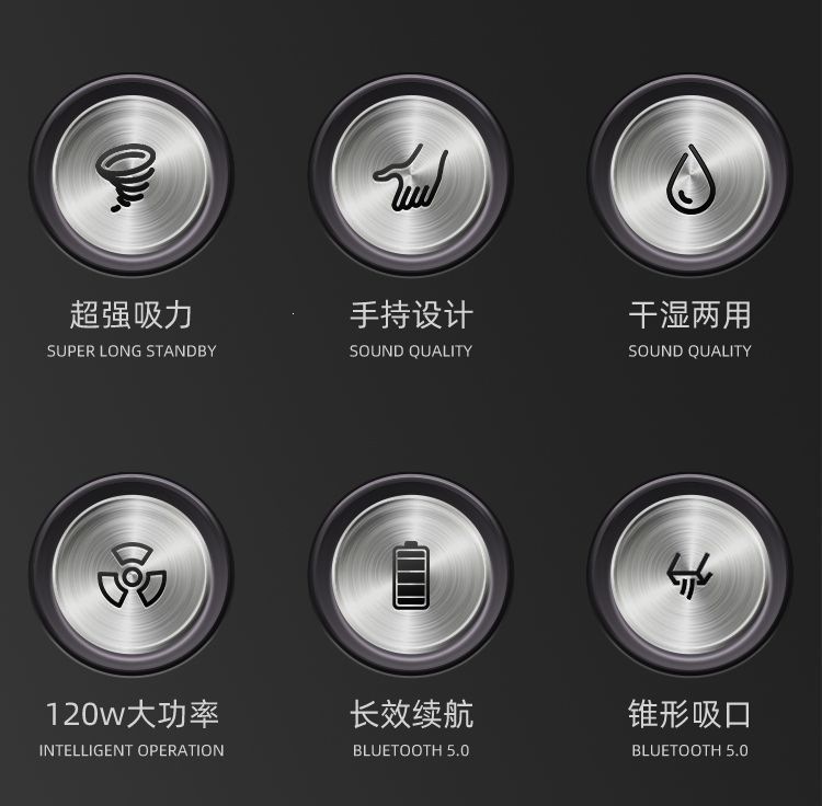 Wireless car vacuum cleaner, high-power in-car vacuum cleaner, household car vacuum cleaner with strong suction, portable indoor vacuum cleaner