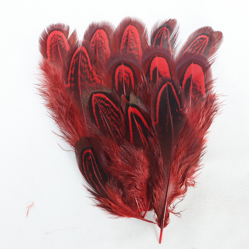 Plumas rojas al por mayor boda jardín de infantes diy plumas hechas a mano pieles de pavo pendientes de plumas de ganso accesorios accesorios de ropa image 9