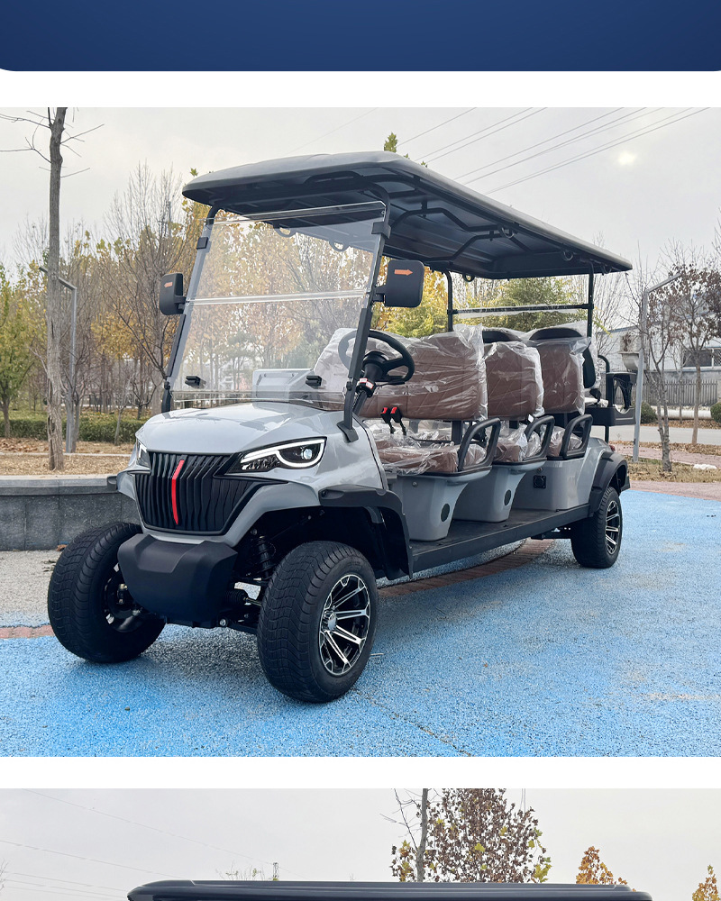 Electric Golf Carts, Four-Wheel Sightseeing Vehicles for Tourist Areas, Direct from the Factory, Customizable for Export