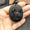 Pendant, matte necklace, Chinese horoscope