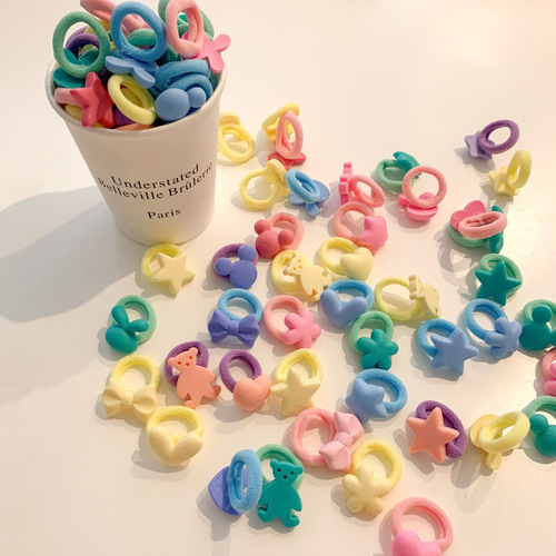 Little girl's cute hair tie infants and toddlers' hair rubber band children's high elasticity does not hurt the hair rope rubber band