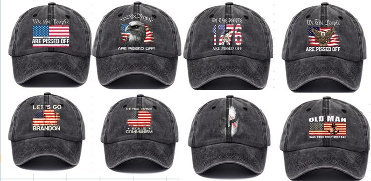 Unisex Simple Style Letter American Flag Curved Eaves Baseball Cap display picture 1