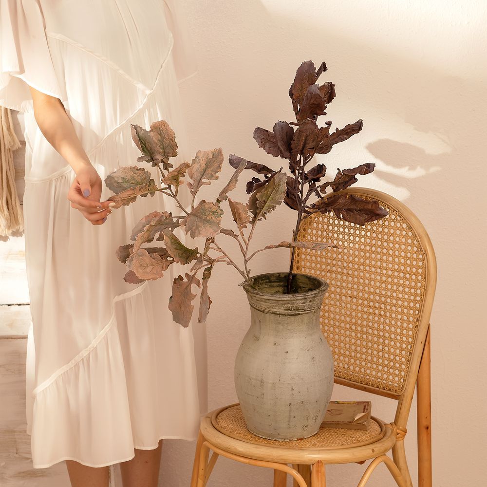 假花INS風乾枯銀葉菊仿真花廠家家居裝飾跨境婚慶批發MW82112