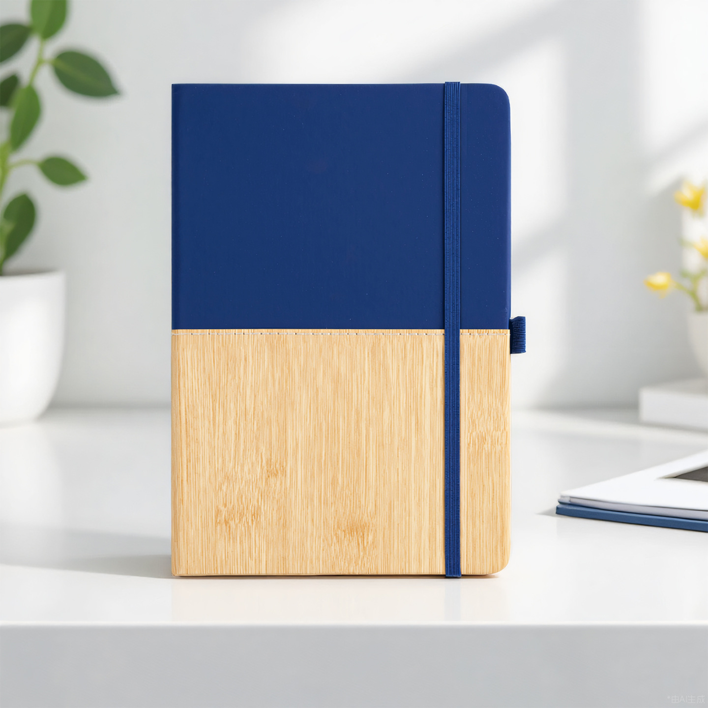 Cuaderno de cuero de bambú personalizado a5 cuero grueso cuaderno de negocios cuaderno de mano papelería transfronteriza mayorista