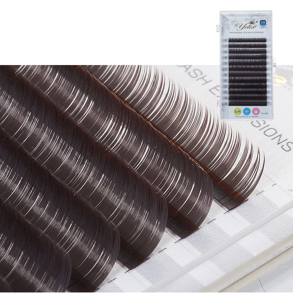 Fábrica de mezcla 0.07 pestañas de color, pestañas falsas, gran capacidad de injerto de vello redondo denso, pestañas al por mayor