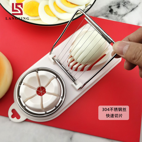 Japanese multifunctional egg cutter, double-headed egg slicer, two-in-one fancy preserved egg splitter