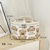 Japanese small capacious cosmetic bag, travel bag, handheld storage system, with little bears, internet celebrity