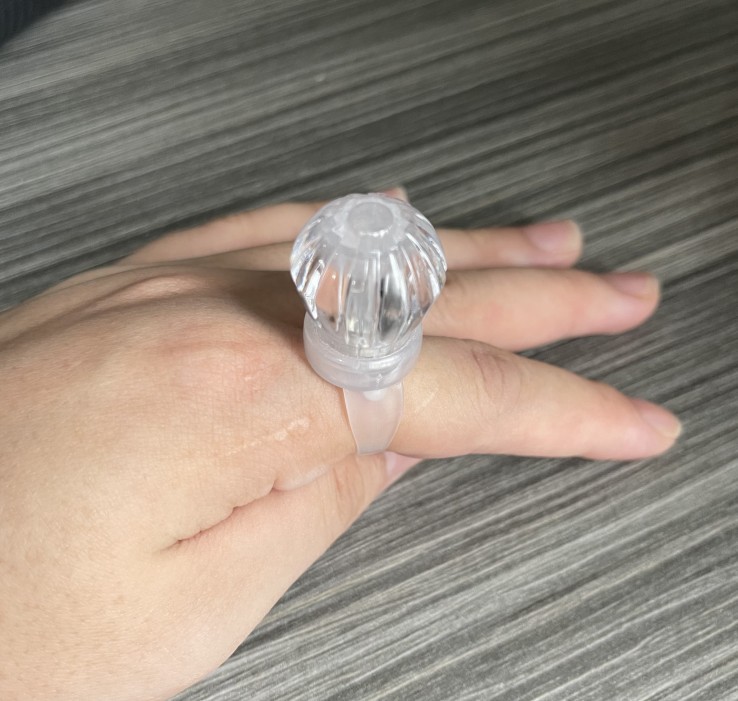 Anillo de luz LED para dedos, barra de luz intermitente, luz de anillo para conciertos, fiestas, animación, brillo en la oscuridad, anillo de luz que brilla en la oscuridad