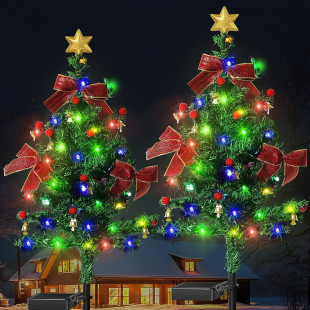 Cross-border Amazon solar Christmas tree light outdoor courtyard lawn Christmas decoration landscape LED night light
