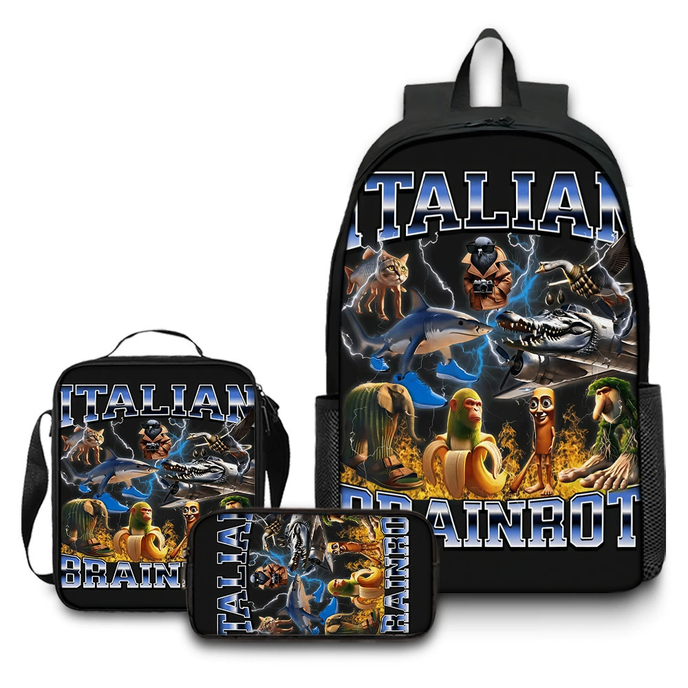 (Cross-border trading), children's backpack, capacious set, 3 piece set