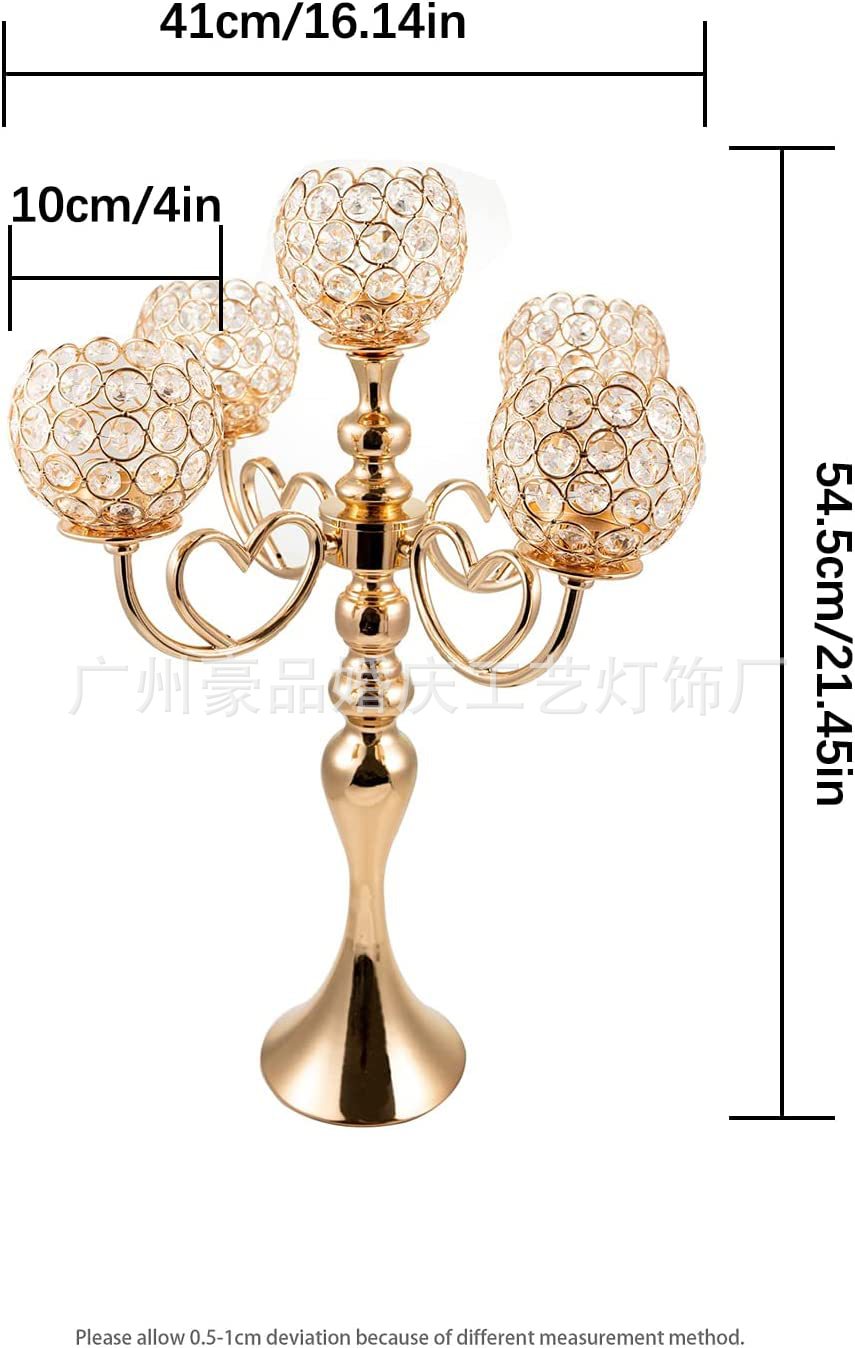 Nuevos apoyos de la boda plomo 5-cabeza candelabro creativo estilo europeo Luz Decoración de lujo hogar romántico decorativo decoración de la vela