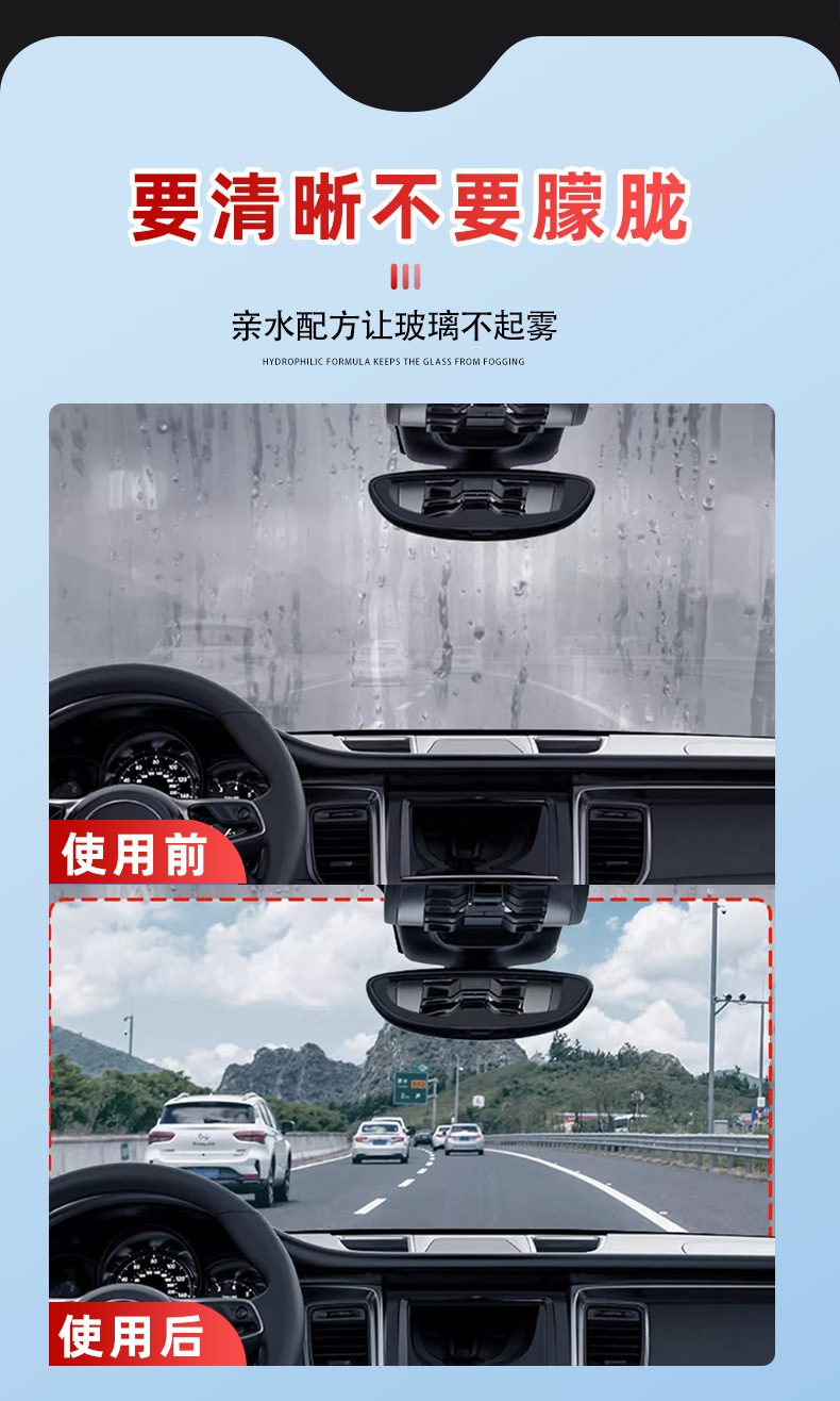 Imported Car Windshield Nano Advanced Coating Waterproof Anti-Fog Rainproof