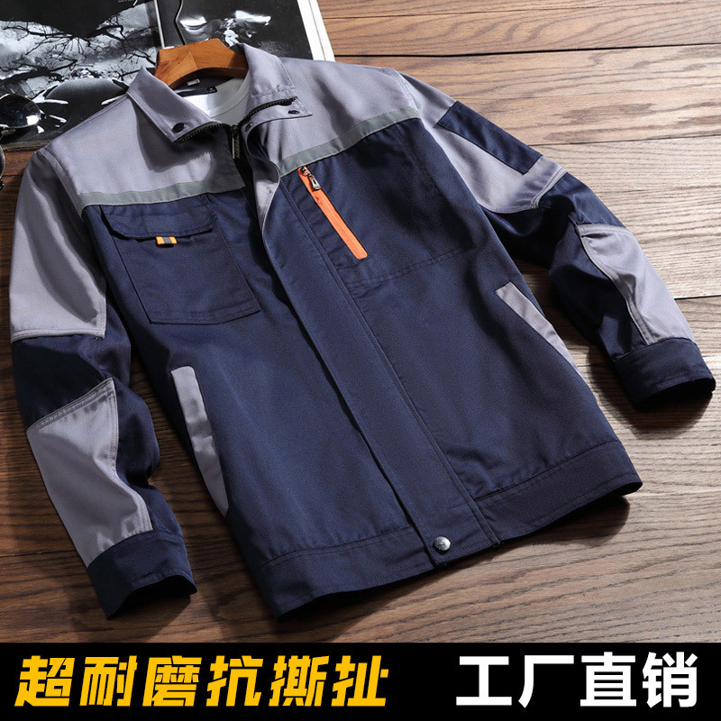 Spring and Autumn Work Clothes suit Male Wear-resistant Auto Repair Factory Clothing Site Water Electrician Installation Worker Labor Protection Clothing Customization