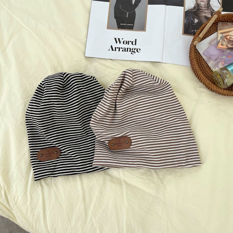 Unisex Streetwear Stripe Eaveless Beanie Hat display picture 2