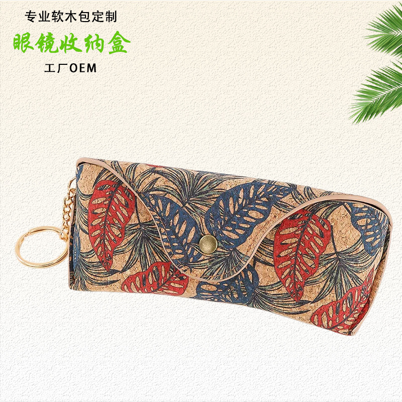 Eco-Friendly Cork Glasses Storage Box, Retro Printed Ethnic Style Sunglasses Case, Glasses Storage Bag, Custom Processing Eco-Friendly Cork Glasses Storage Box, Retro Printed Ethnic Style Sunglasses Case, Glasses Storage Bag, Custom Processing