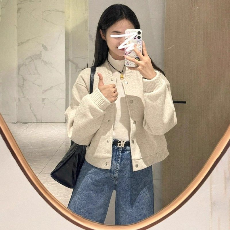 高级感小香风棒球服外套女早秋季2025新款小个子韩系夹克秋冬上衣