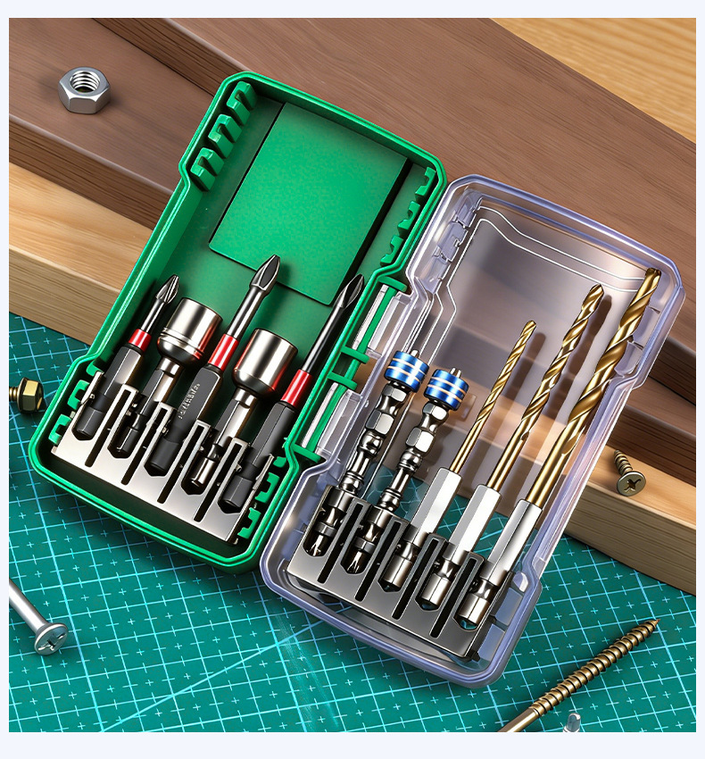 Accessory bits, cross-head strong magnetic electric screwdriver set, specialized high-hardness magnetic ring, hand drill bit, hexagonal adapter