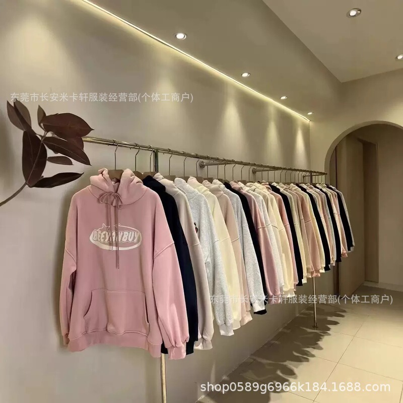 Shein Miscellaneous Hooded Sweatshirt Women's Autum 2025 Autum New Loose Korean Style Hoodie Factory Direct Sales Wholesale
