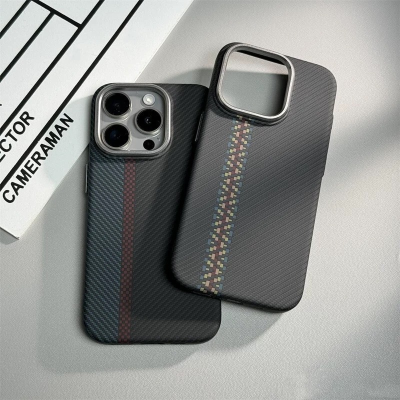 Kevlar Texture Is Suitable for Apple 16 Phone Case, Magnetic iPhone 14 Water Sticker, 13 Metal 18 Promax Hard Case Kevlar Texture Is Suitable for Apple 16 Phone Case, Magnetic iPhone 14 Water Sticker, 13 Metal 18 Promax Hard Case