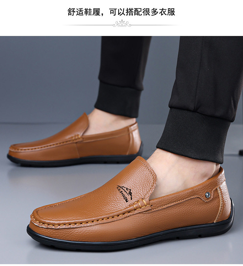 Giày lười nam da thật xỏ chân tiện lợi, thoáng khí khoét lỗ, đế bằng gót 2 cm — Giày bệt Q6121 màu đen, Q6121 giày bệt màu nâu, Q6121 giày bệt màu trắng, Q6121-2 khoét rỗng màu trắng chi tiết 19