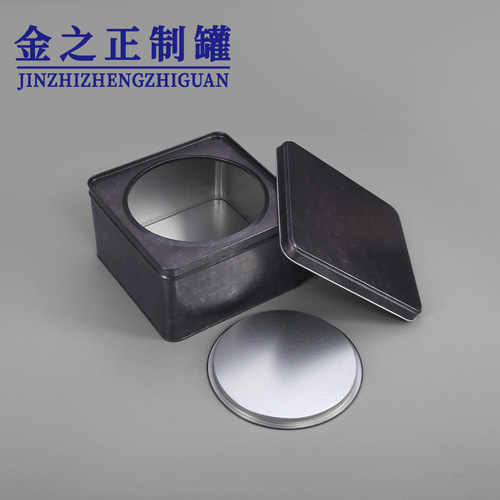 Factory direct supply of food grade tinplate metal box, sealed egg roll biscuit tin box packaging, tangerine peel tea tin box