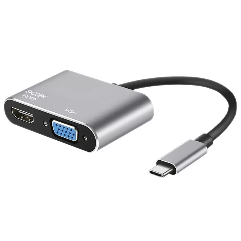 Type-C — HDMI кабель-адаптер для телефона/компьютера, док-адаптер с USB к VGA