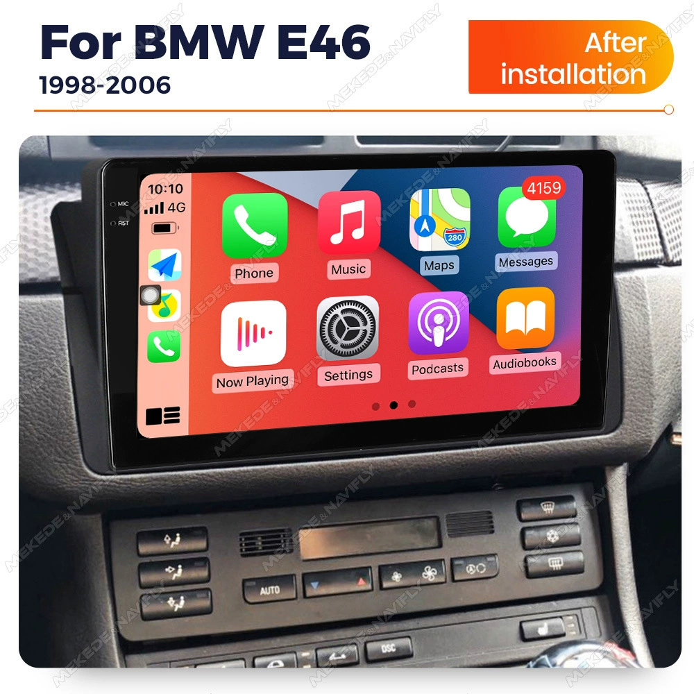 Подходит для BMW E46 1998-2006 — Android центральный блок с большим экраном, автомобильная навигация, радиопанель, CarPlay