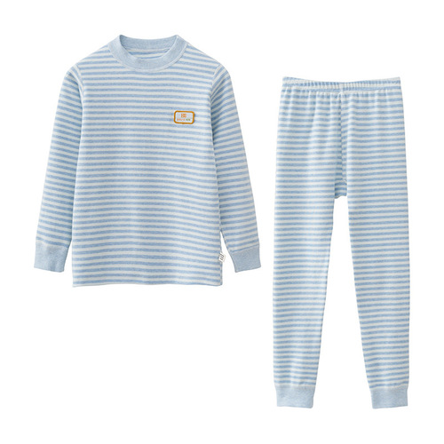 ShuRong colorful cotton children's thickened thermal underwear set, pure cotton, men's and women's, medium and large children's close-fitting autumn clothes, long johns and cotton sweaters