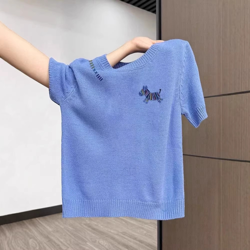 Áo thun polo nữ ngắn tay cổ bẻ, kiểu dáng hiện đại, form thoải mái — xanh lam chi tiết 4
