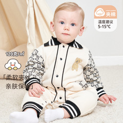 安陽嬰童裝嬰兒連體衣秋冬外套夾棉男寶棉服哈衣深秋保寶暖外出夾