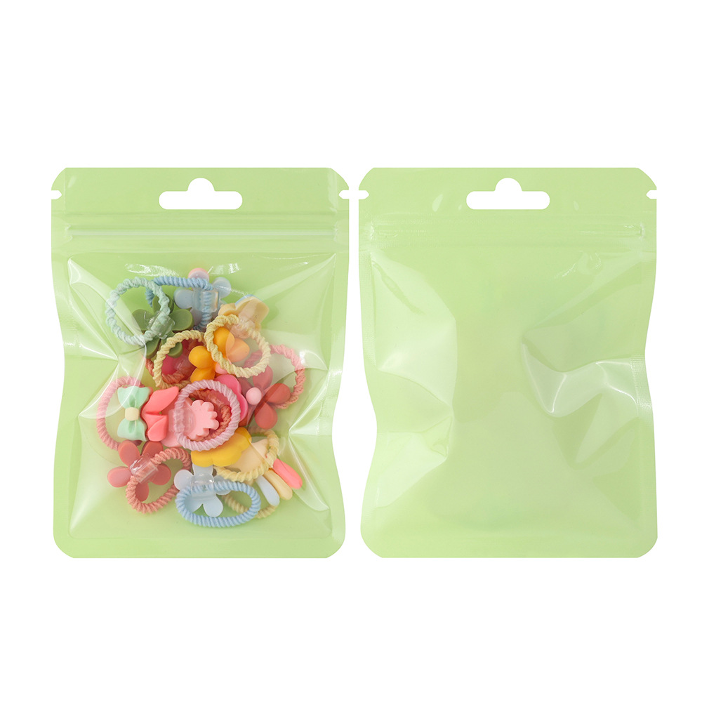 Bolsa de macarón auto-sellada colorida simple ins tarjeta pequeña joyería transparente sellado bolsas de hueso diy pulsera para usar bolsas de braza