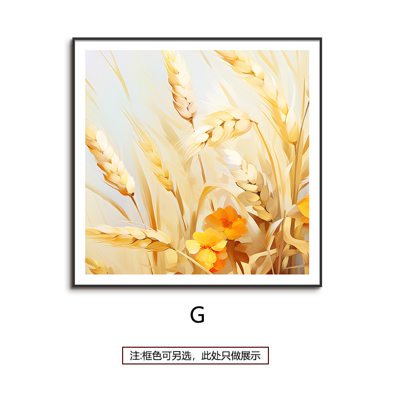 Pintura al óleo simple estilo flor cuadrado dos piezas pintura decorativa hermosa sala de estar comedor pintura colgante dormitorio pasillo mural