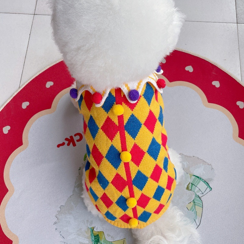 秋冬季新款疯狂马戏团猫咪衣服蓝猫幼猫针织毛衣宠物万圣节节日款|undefined