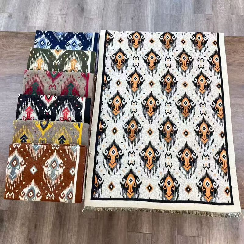 她信跨境秋冬植物印花佩斯纹利花朵图案ins风设计感围巾scarves|undefined