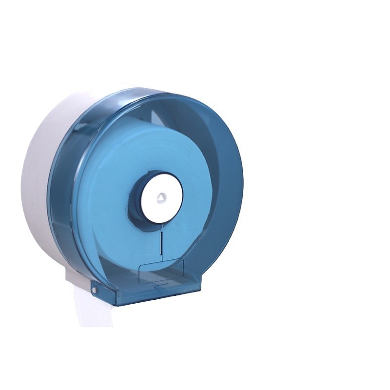 Caja de pañuelos con bloqueo y diseño grueso impermeable, portarrollos grande de pared sin perforar