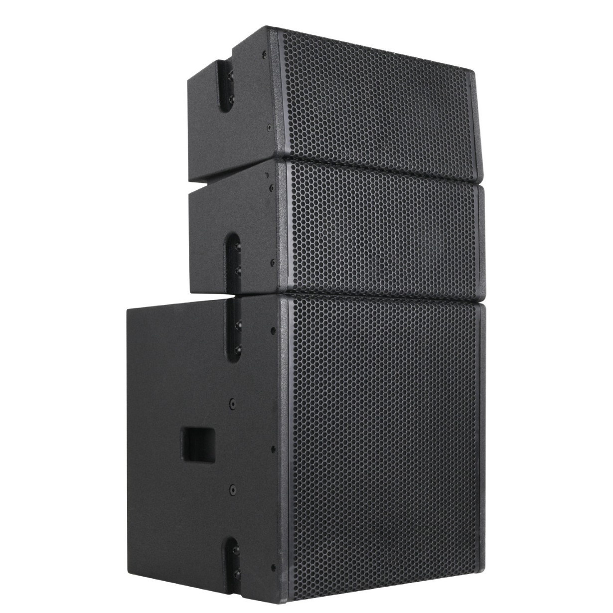 Doble altavoz de matriz coaxial de 5 pulgadas mini columna de audio solo 12 pulgadas digital activo DSP pequeña línea matriz altavoz subwoofer