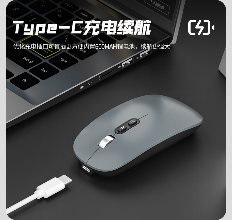 跨境严选2.4g有线蓝牙无线鼠标ai智能笔记本电脑办公人体工学鼠标