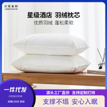 五星级酒店枕头枕头芯a类不塌陷白鸭绒95外贸批发枕芯内胆pillow