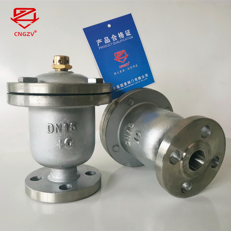 国重阀门 单口排气阀 QB1-10P 不锈钢单口自动排气阀 圆桶排气阀