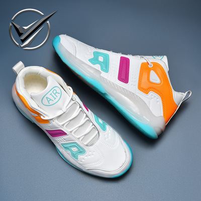 笑相迎2022年新款篮球鞋休闲增高厚底学生体育运动鞋青年跑步鞋子|ru