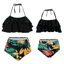 亲子泳装;连体泳衣;比基尼