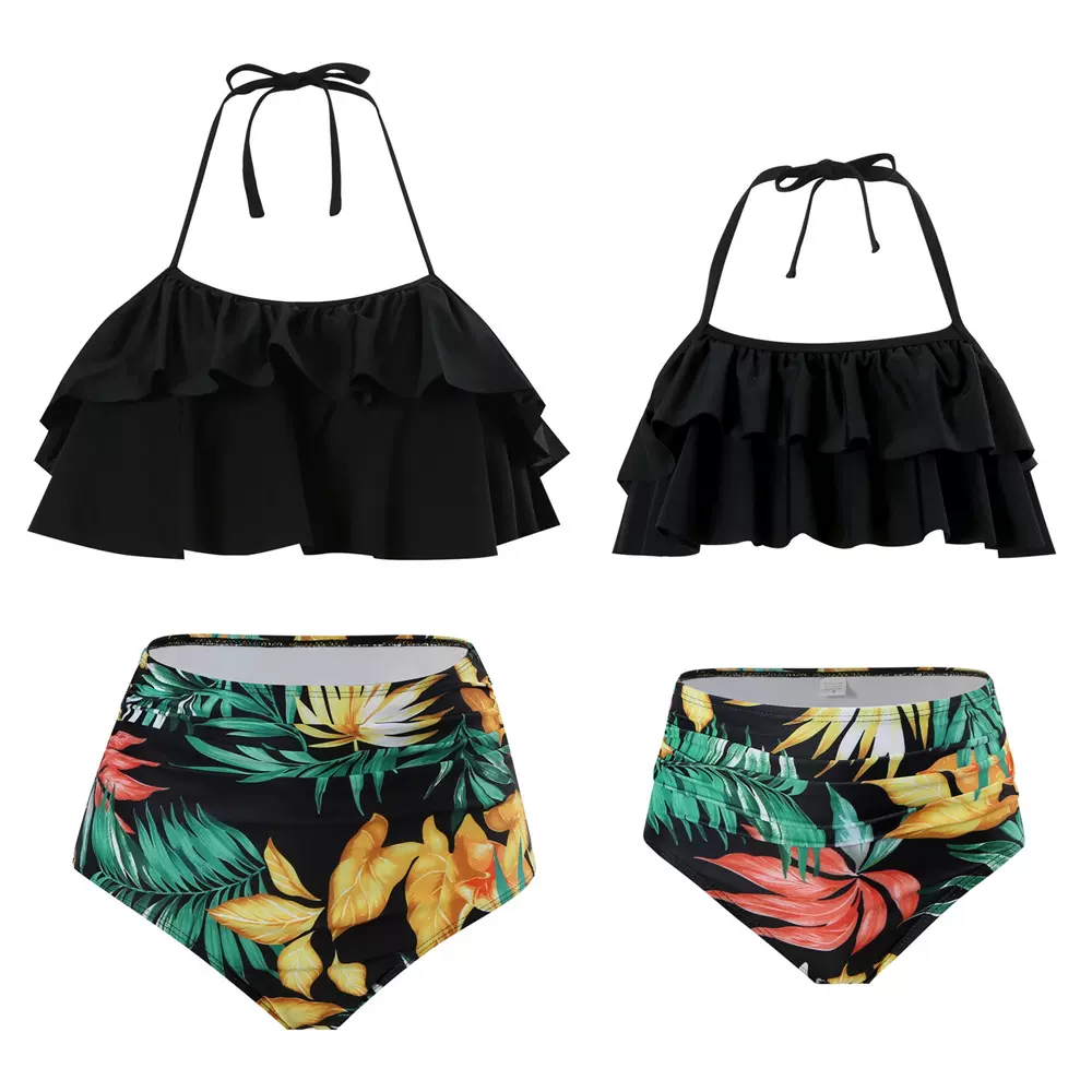 新款亲子分体泳衣女比基尼欧美泳装批发现货купальник