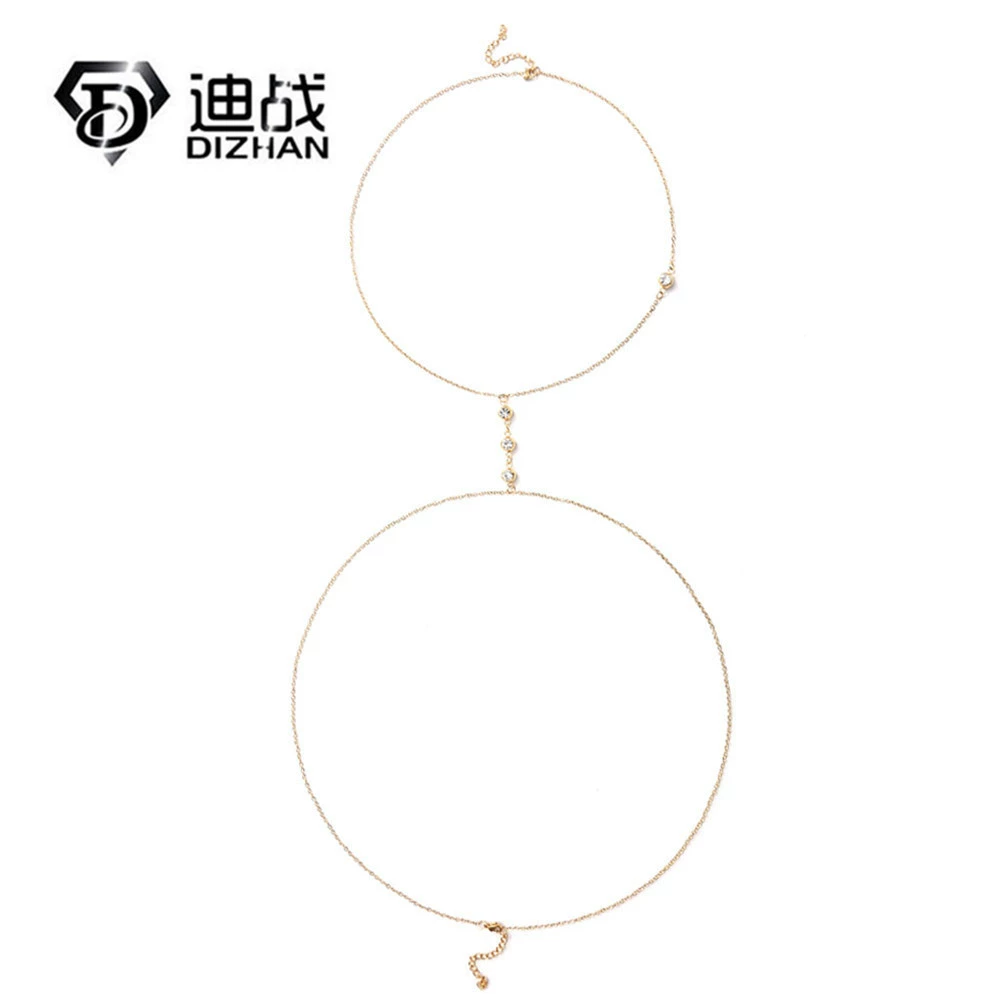 Европейские и американские трансграничные ювелирные изделия мода Сексуальная нержавеющая сталь Кристалл Бикини поясная цепочка пляжная цепочка для тела ювелирные изделия