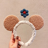 Plush headband, cartoon hairgrip for face washing, hairpins, hair accessory, with little bears, internet celebrity